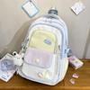 Schoolbag Schoolbag Female Korean High Value Ins New Dopamine Contrasting Color College Style Primary and Secondary School Students 1-1 Grade Backpack