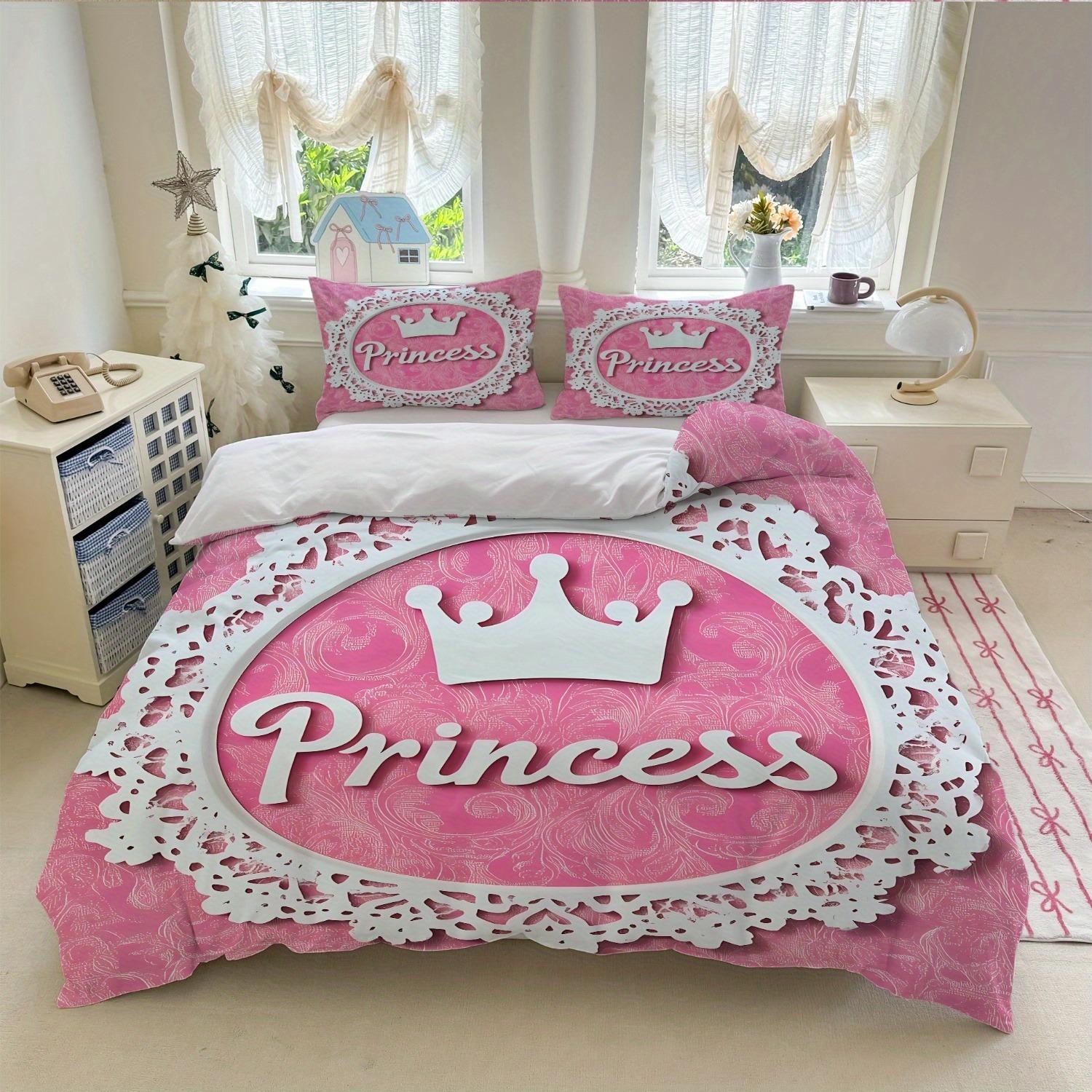 

Princess Christmas 100% PolyesterAnime Printed Bedding Set Duvet Cover Queen Cotton Cute Printed Cartoon Quilt Cover 135x200cm