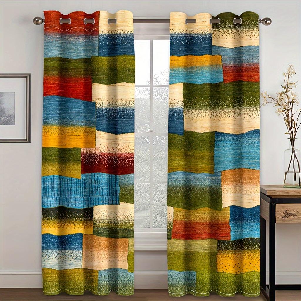 

2 шт. Шторы для домашнего декора, деревянный пол, принт, европейский стиль, декор, современный принт, карман для карниза для штор, для кухни, гостиной W50 X H130(CM)X2&Grommet Top