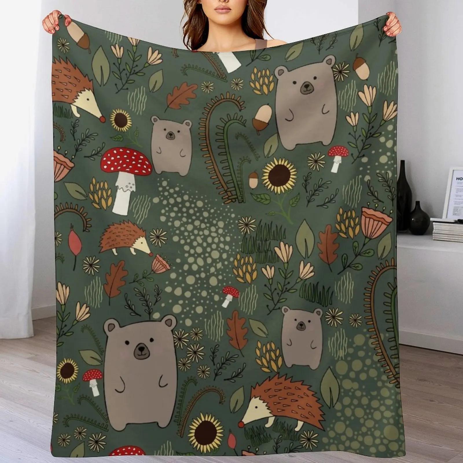 

Forest animals Throw Blanket Shaggy Furry Soft Blanket for Bedroom Living Room 102x76cm(40x30in)