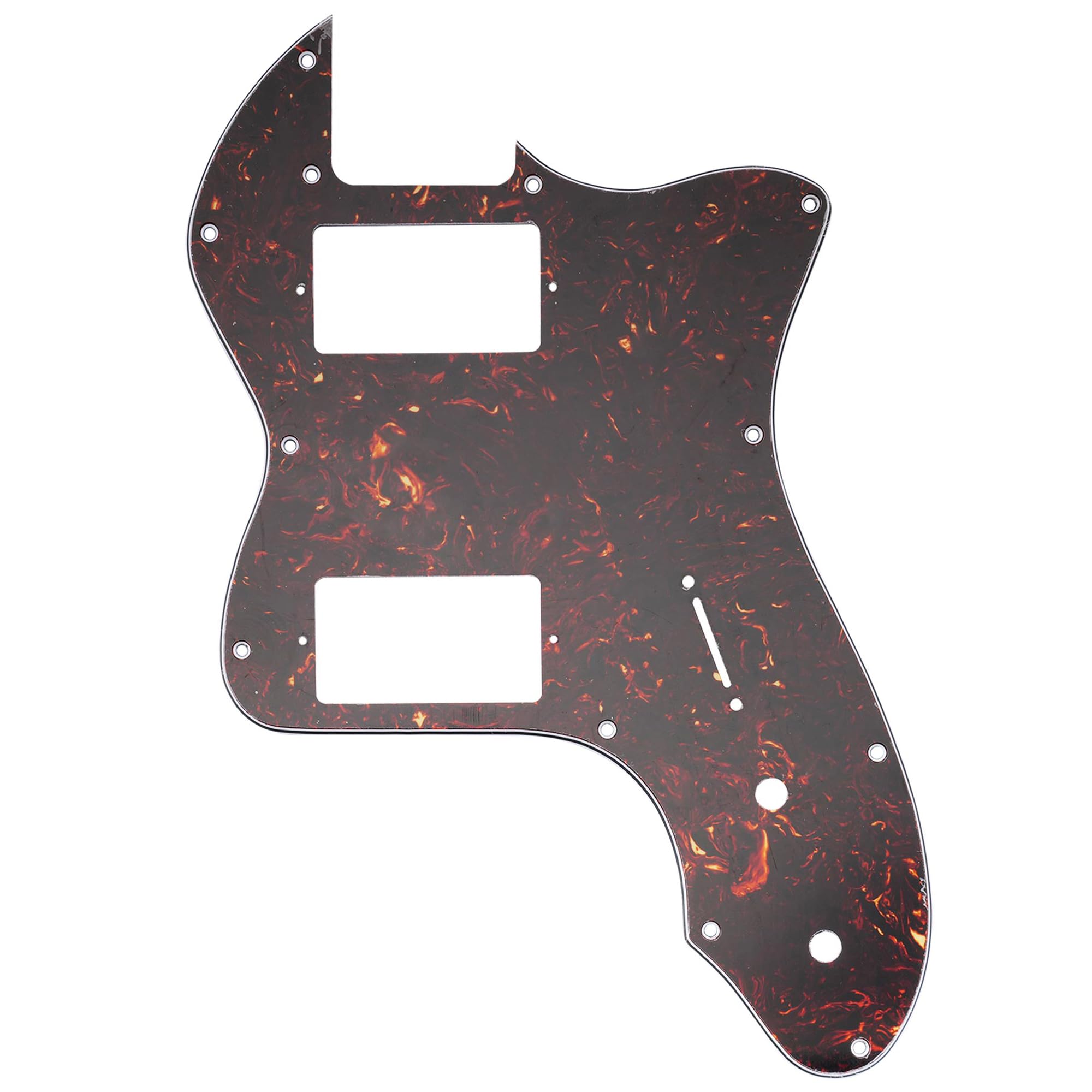 

Musiclily Pro 12-Hole Telecaster Pickguard with Covered Two-Humbucker Mount for Fender AmericanMexican 72 Tele Thinline Electric Guitars,