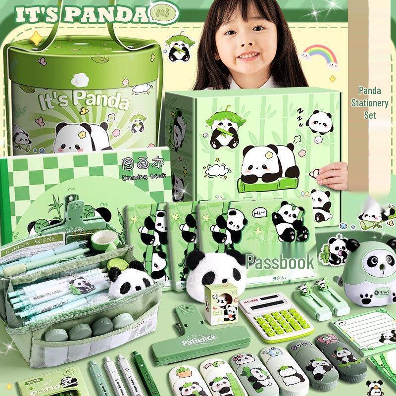 Panda Stationery Set: Creative Birthday Gift for Primary School Boys