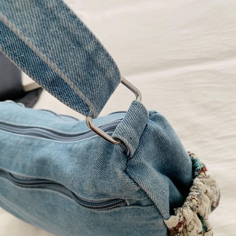 Τσάντα Τζιν Πολλαπλών Θηκών Τσάντα Χιαστί Γυναικεία Τσάντα Ώμου