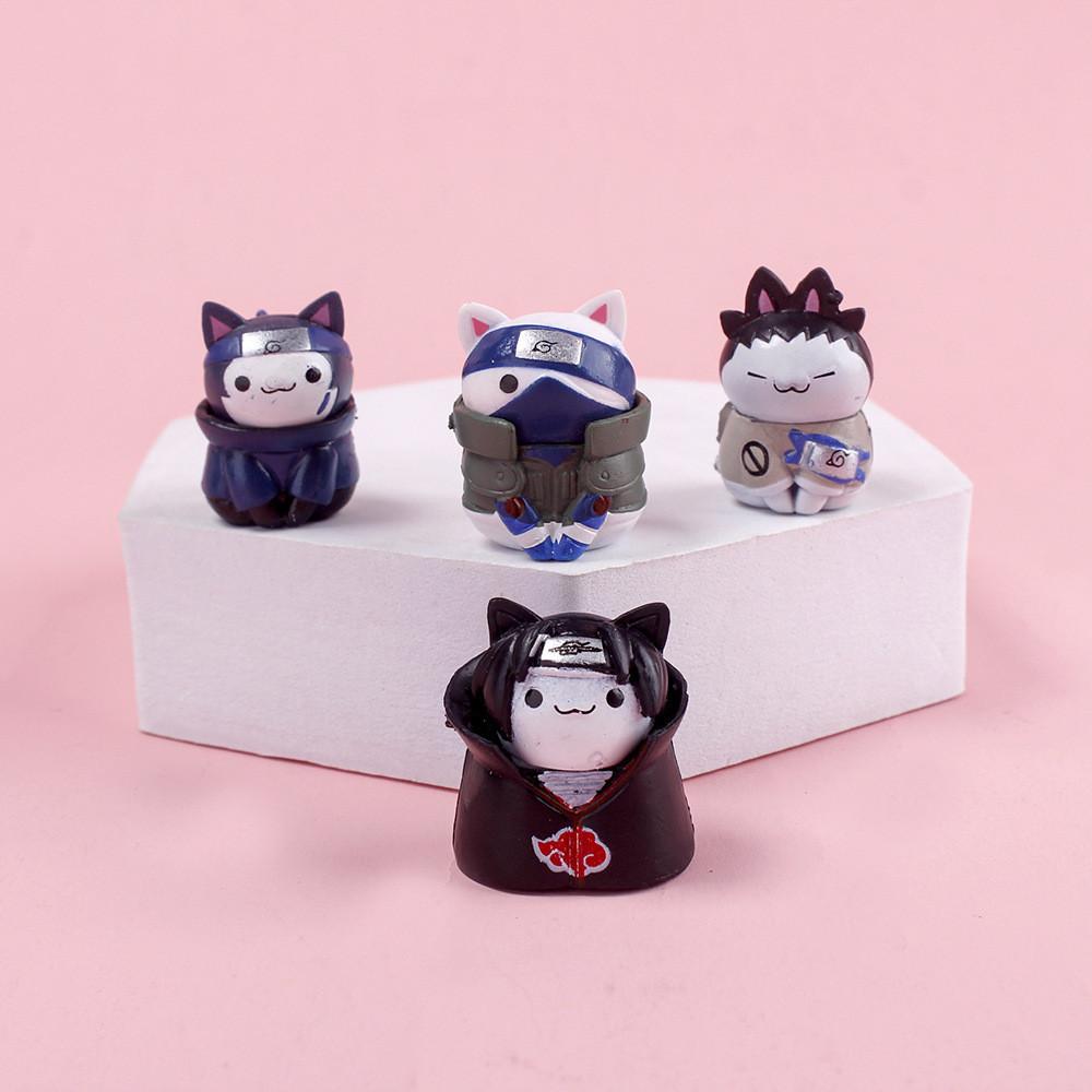 Small Size 8-piece Cat Figure Set Pvc Material 3cm Non-assembled Characters Collection