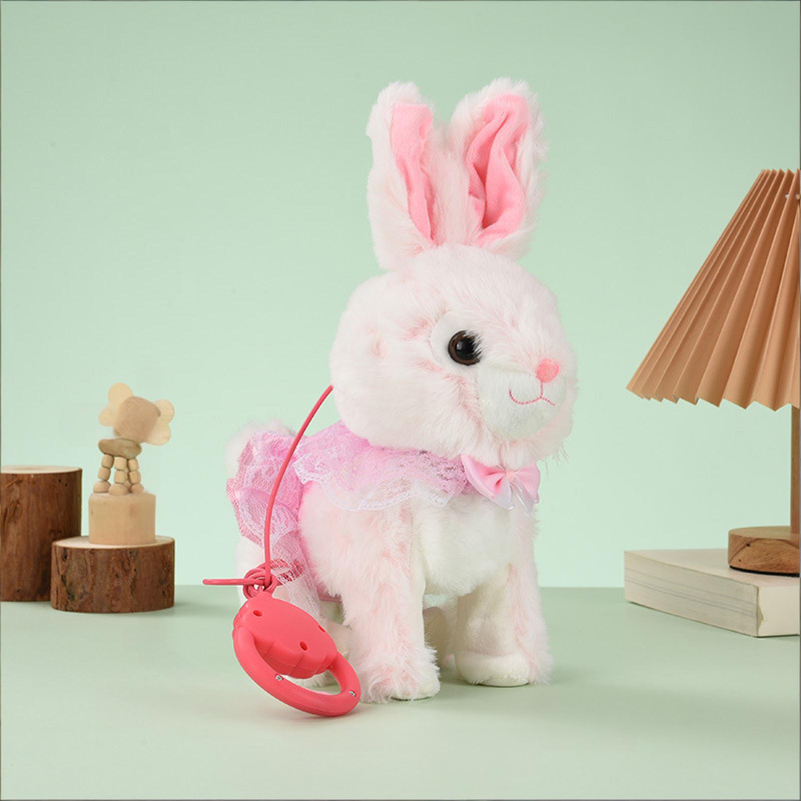 

This Realistic Electronic Plush Animal Toy Comes With A Remote Control Leash, Sings, And Walks, Making It A Perfect Gift For Young Children One Size рожевий