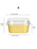 Aluminum Foil Baking Cups with Lids Heart and Rectangle Shaped Disposable Cake Containers for Cupcakes Muffins Pies Desserts