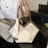 Women's Bag New Tote Bag Large Capacity Armpit Bag Versatile Hollow Shoulder Bag Splicing Handbag