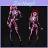 Womens Halloween Skeleton Cosplay Bodysuit Jumpsuit For A Spooky Look