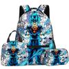 3D Animation Wukong Dragon Ball Super Student School Bag Backpack Lunch Bag Pencil Bag Three-Piece Set
