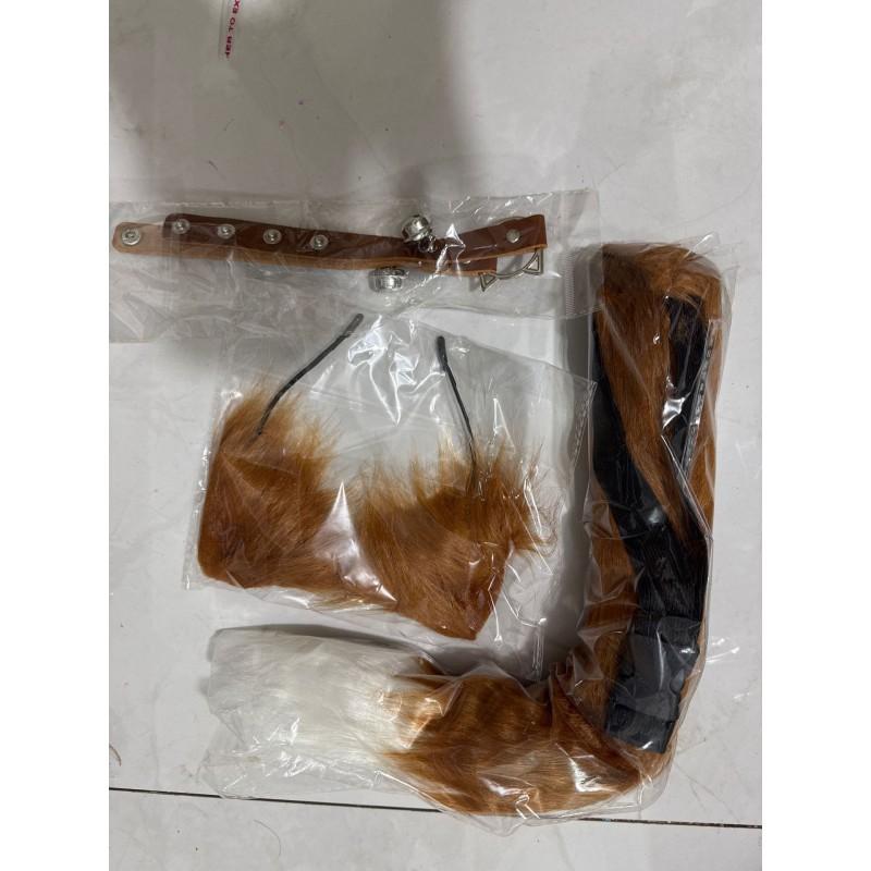 Furry Animal Ear Headband Tail Set Cosplay Costume Accessory Anime Convention Party Adult
