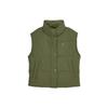 Skechers Casual Solid Color Stand Collar Woven Down Vest Women vest Olive L323W052-0067