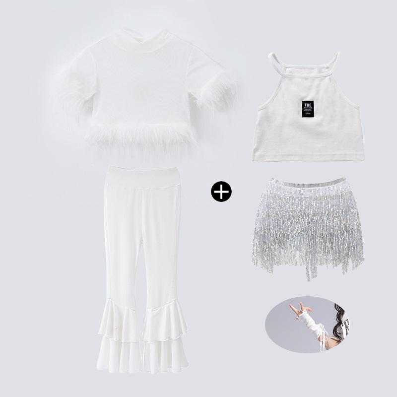Jazz dance costume girls June 1 children's stage costume catwalk kpop girl group sequins sweet cool dance costume summer