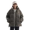 American Retro Side Striped Cotton Jacket Women's 2025 Winter Trendy Brand Casual Warm Bread Jacket Stand-up Collar Jacket