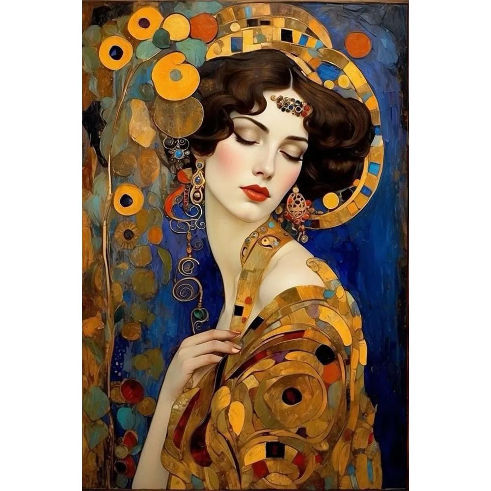 5D DIY Diamond Painting Art Gustav Klimt Cat and Woman Diamond Mosaic Full Diamond Home Decor Gift