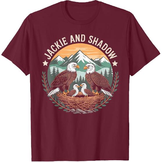 Vintage Jackie And Shadow Bald Eagle Family Nature Lovers T-Shirt
