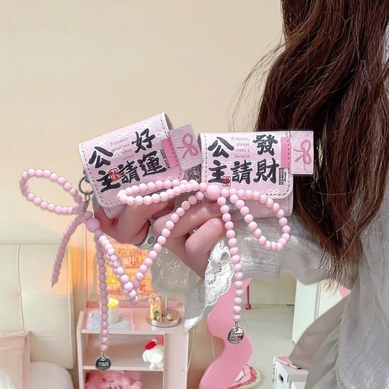 Resin Bowknot Pendant Clip Fashionable Accessory Enhancing Device Beads Keychain Suitable for Phone Cameras Headphone
