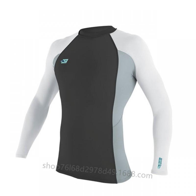 Men Women UV Protection Long Sleeve Rash Guard Surfing Dive Suit Quick Dry Snorkeling Top High Neck