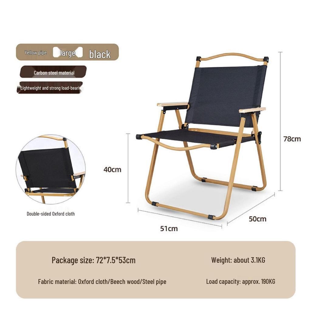 Kermit Outdoor Folding Camping Chair - Portable Picnic Stool