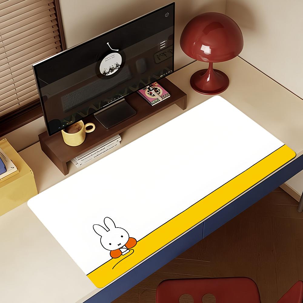 Cut Miffy Mouse Pad Computer Laptop Rubber Non-slip Mouse Mat Mousepad Gamers Decoracion Desk Mat