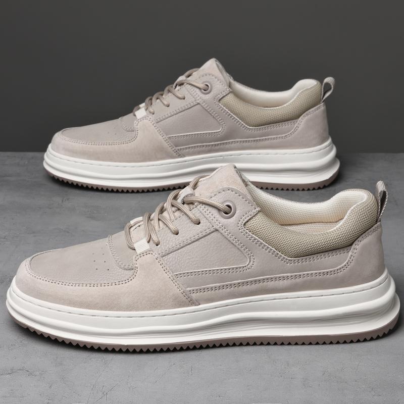 High Quality Men's Top Layer Pig Eight Ge Board Shoes Men's Fashion Trend Breathable Comfortable Anti-skid Casual Board Shoes