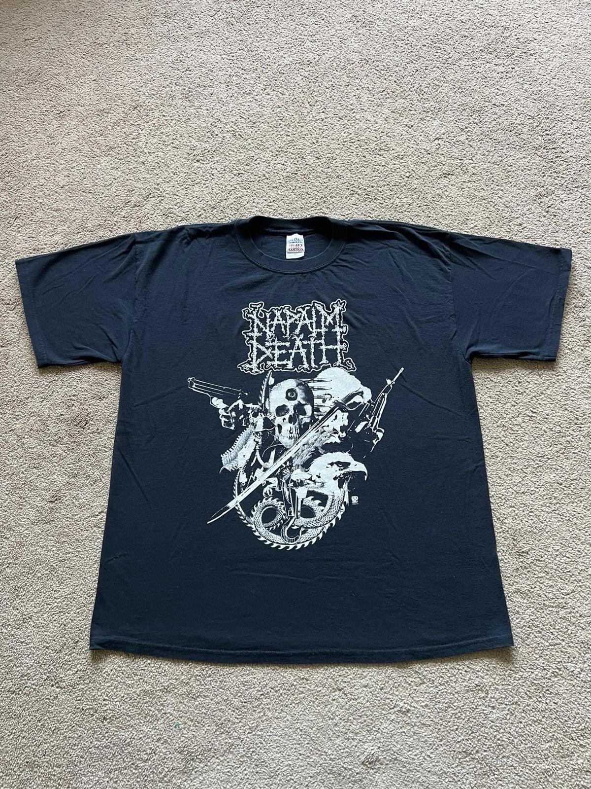 Vintage Napalm Death Grindcore Band T-Shirt XL Rare L