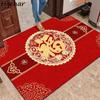 VIKAMA Chinese New Year Entry Door Mat Door Mat Entry And Exit Safe Red Festive Doormat Fu Character Carpet Home Decoration