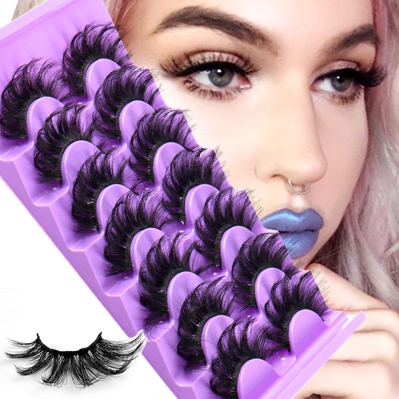 High Imitation Mink Hair False Eyelashes Dense Curl Simulation 7 Pairs Of Eyelashes