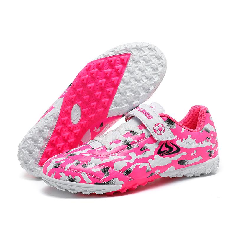 

Дешевые детские футбольные бутсы для спорта на открытом воздухе, детские футбольные бутсы для игры в теннис, легкие, оригинальные, детские, быстрый футбол, теннис для мальчиков EU39 розовый
