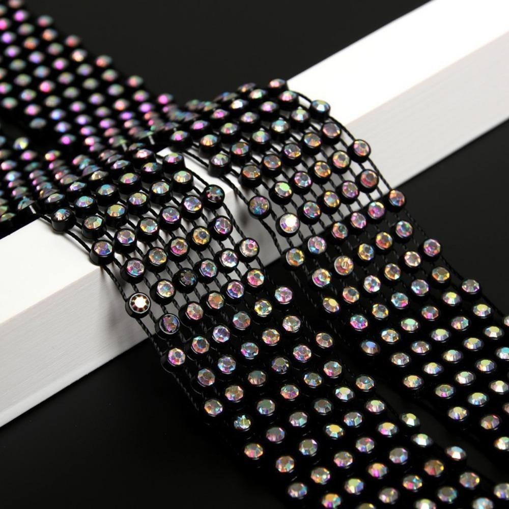 Trendy 1.8M Long Bling Scarf Neckerchief Sparkling Luxury Choker Necklace Crystal Necktie Collar Women Fashion