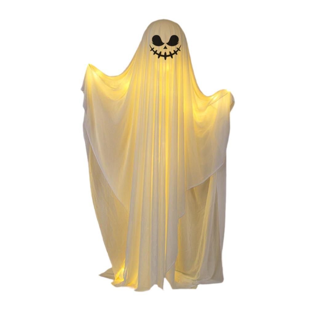 Halloween Decorations Outdoor Theme Park Layout Glowing Spooky Ghost Scary Standing Ghost Decoration for Porch Front Door