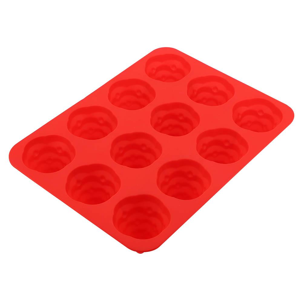 12 Hole   Christmas Tree Silicone Mold Cake Mould for Mousse Chocolate Muffin Baking Tool