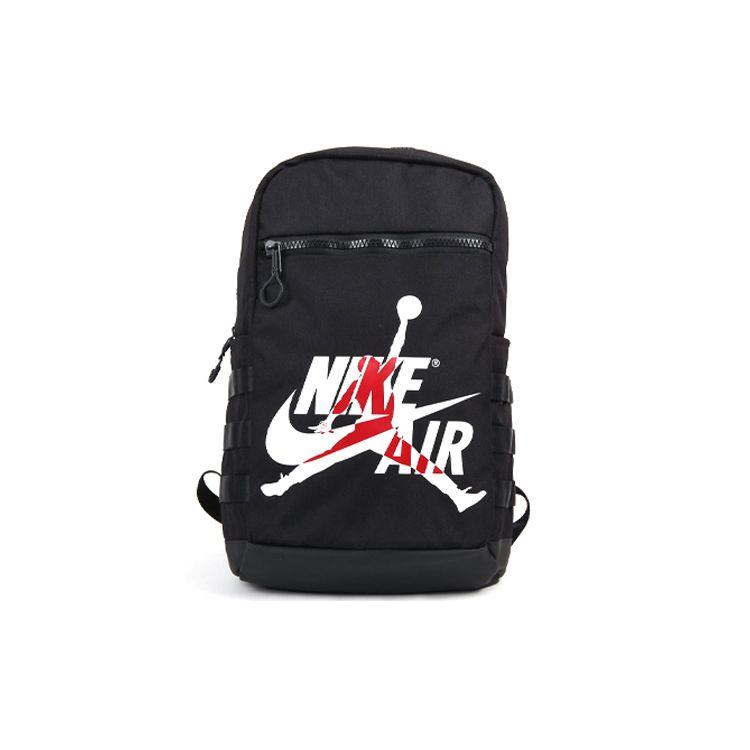 Jordan Classic Backpack Series Air  Logo Multi-Layer Large Capacity Student Nylon Backpack Unisex Backpacks Black 9A0257-023 Black