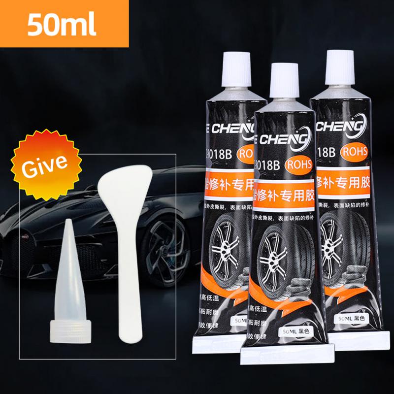 30/50ml Vodotěsná Kapalina na Opravu Pneumatik Odolná Vysokým Teplotám Černá Silná Gumová Lepidla Adhezivní Lepidlo Nástroje pro Opravy Aut