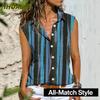 QICED Damen Mode Lässig POLO Kragen Kurzarm Blusen & Hemden