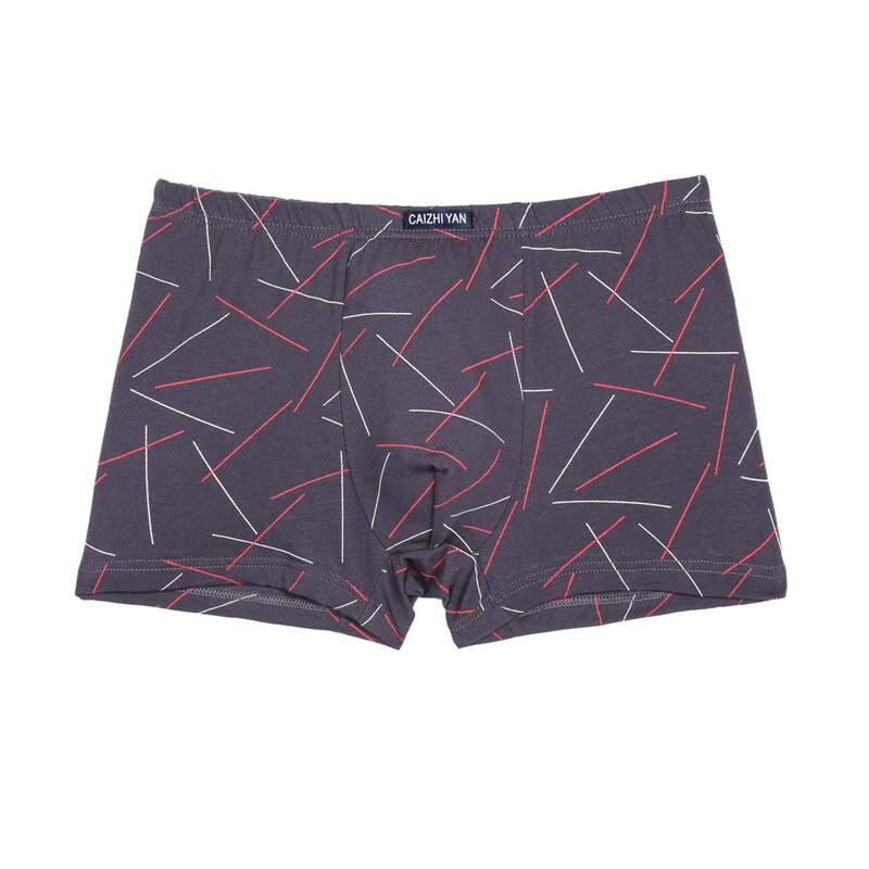 Cai Zhi Yan Men s Cotton Loose Mid-Waist Boxer Briefs L