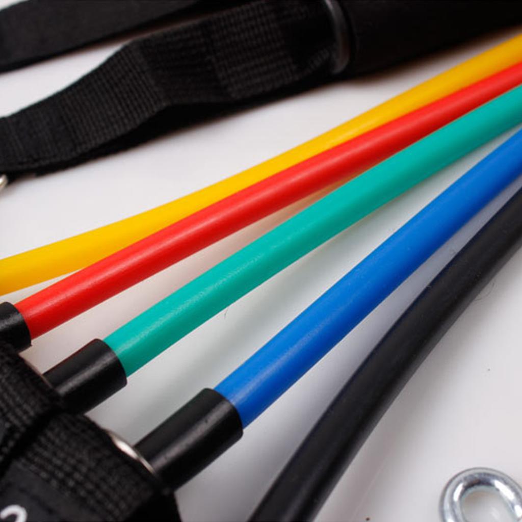 11Pcs Resistance Bands Set Door Anchor Leg Strap 200lb Multifunctional Fitness Set for Home Gym Office
