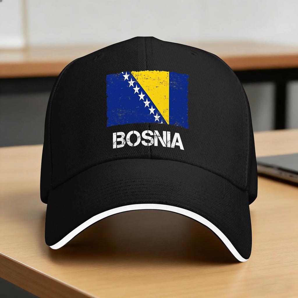 Bosnia and Herzegovina Flag Baseball Cap Streetwear Trucker Hat Summer Unisex-Teens Hiking Fishing Baseball Caps