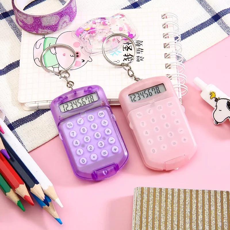 Calcolatrice multifunzionale Portachiavi con ciondolo per borsa mini calcolatrice elettronica conveniente e creativo per la scuola
