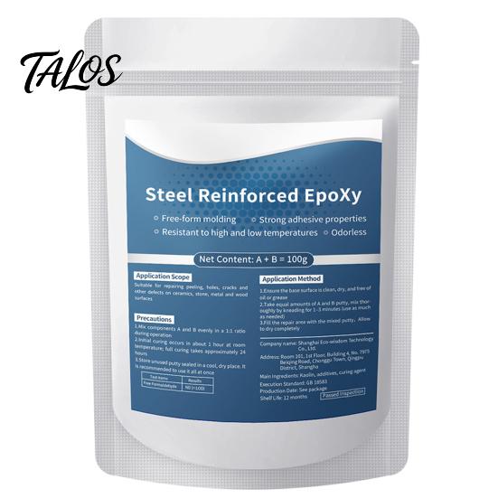 Glass Repair Epoxy 1/2Pcs 100G Steel Reinforced Putty, Multi-Purpose Sculpt Clay for Cracks, Leak Fix, DIY Putty Filling, Fast AB Metal, Plastic, 1pc