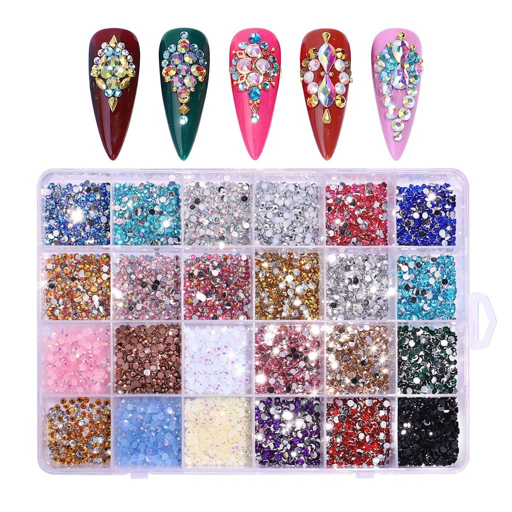 Mixed Color Nail Rhinestones Gems Nail Art Stone Diamante Fashion Glitter Jewels