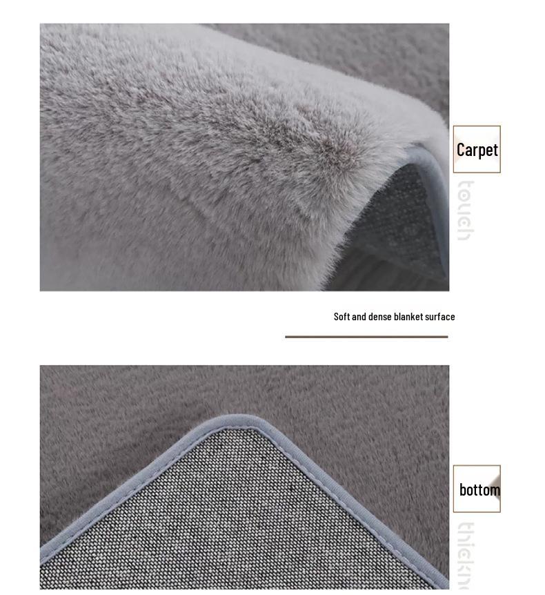 Instyle Thick Plush Imitation Rabbit Fur Carpet for Bedroom, Living Room, or Bay Window