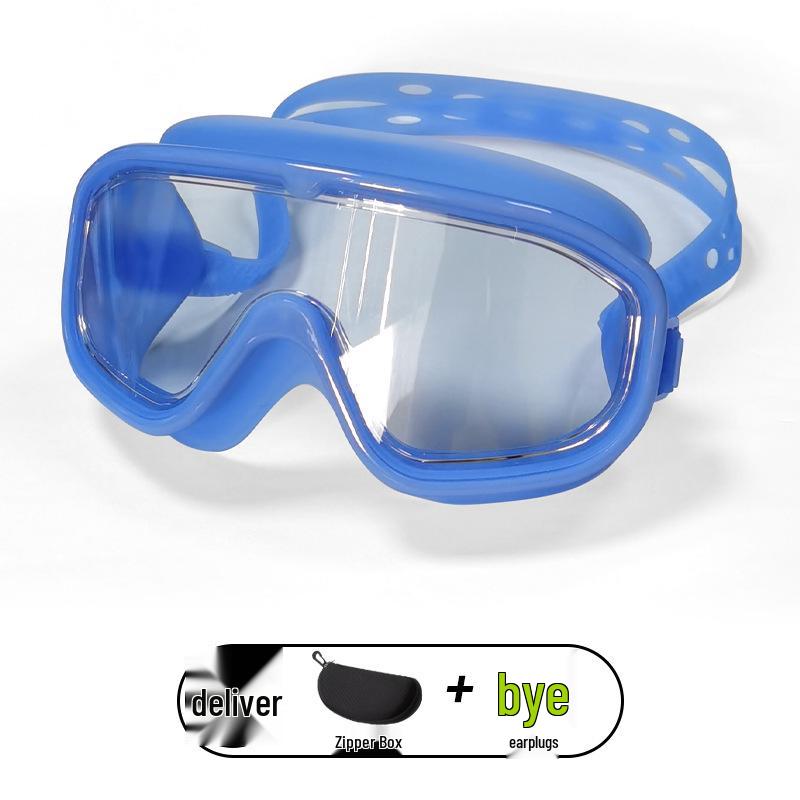Dospělé protimlživé plavecké brýle s vysokým rozlišením a velkým rámečkem a potápěčská maska