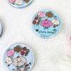 Cherry Dog Compact Makeup Mirror: Cute, Round, Folding Pocket Mirror for Girls and Students