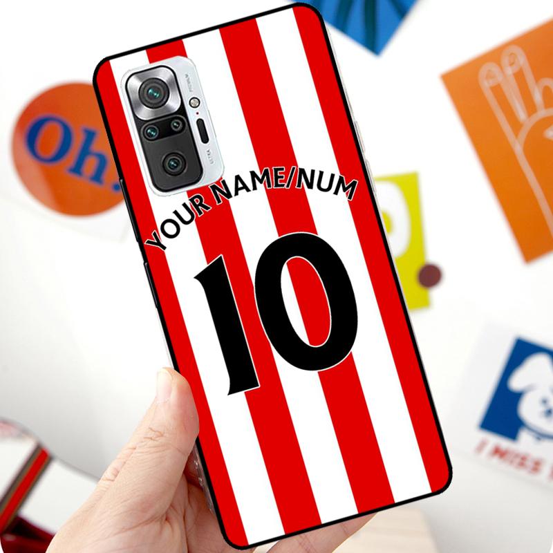 Personalised Football Number Strips Case For Xiaomi Redmi Note 12 Pro 11 8 9 10 Pro 9S 10S 11S 12S Redmi 12C 10C 9C 10A Cover