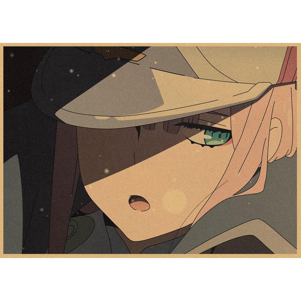 National Team DARLING In the FRANXX Retro Kraft Paper Anime Poster 261 for Wall Decoration