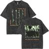 Gewaschenes T-Shirt Typ O Negativ October Rust Gothic Metal Rock Band T-Shirt Herren Baumwolle Oversized Vintage Kurzarm T-Shirts