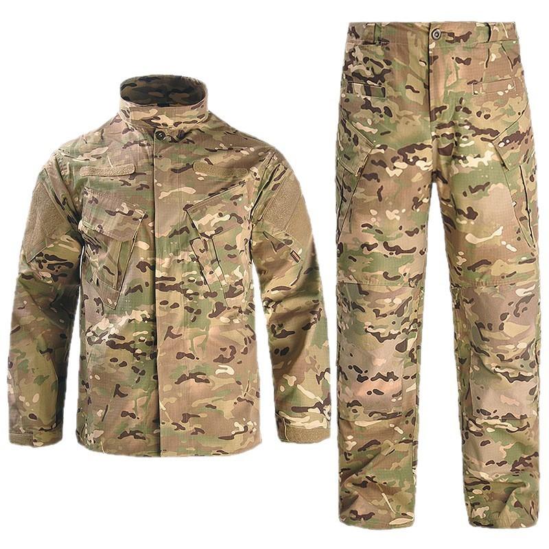 Mens Long Sleeve Camo Tactical Suit Outdoor Training Windproof Hunting Camouflage Set