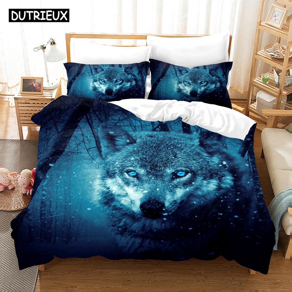 3D Wolf Bedding Sets Duvet Cover Set With Pillowcase Twin Full Queen King Bedclothes Bed Linen