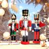 4-Pack Christmas Nutcracker Wooden Soldier Nutcracker Puppet On Stand Christmas Decorations for Festival Decoration Xmas Ornaments Gift