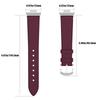 Smart Watch Leather Replacement Strap Wine Red Smart Watch Wristband Strap for FIT Watch